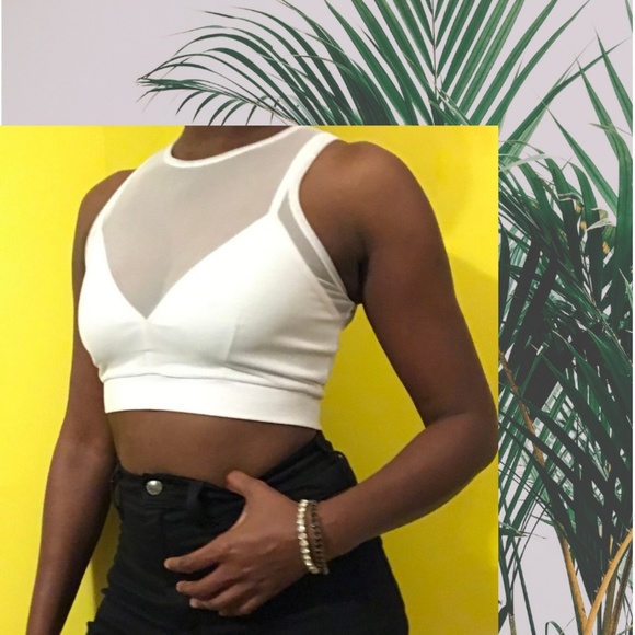 Charlotte Russe White Mesh Bralette - Picture 5 of 6